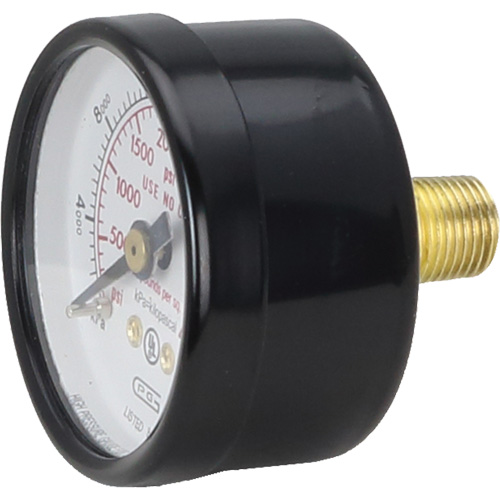 Pressure Gauges, 1-1/2" , 0 - 4000 psi, Back Mount, Analogue The Estey Group