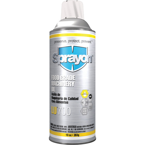 Huile &agrave; machine de cat&eacute;gorie alimentaire LU700, 10 oz, Canette a&eacute;rosol The Estey Group