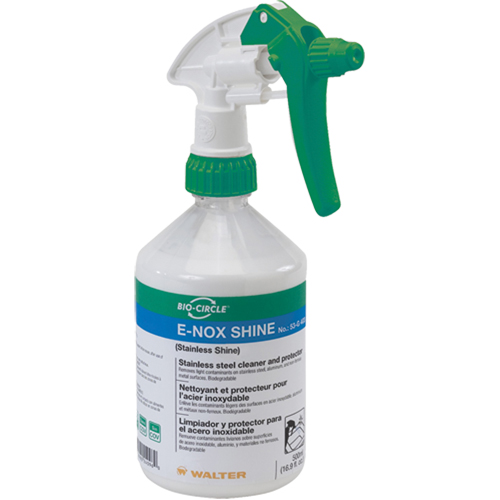 Nettoyant et protecteur de surface en acier inoxydable E-Nox Shine, 500 ml, Bouteille &agrave; g&acirc;chette The Estey Group
