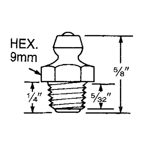 Fitting, 8 mm Thread The Estey Group