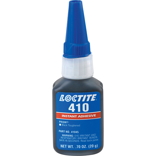 410 Instant Adhesive, Black, Bottle, 20 g The Estey Group