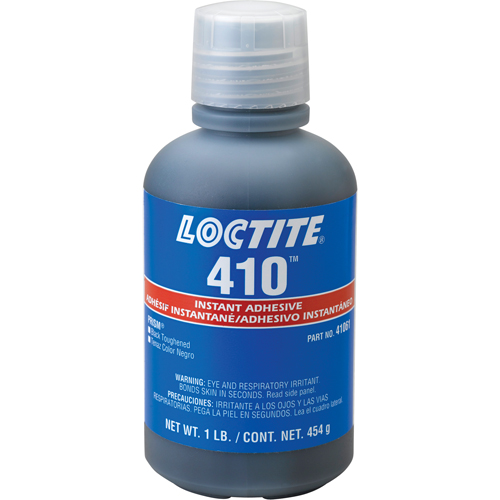 410 Instant Adhesive, Black, Bottle, 454 g The Estey Group