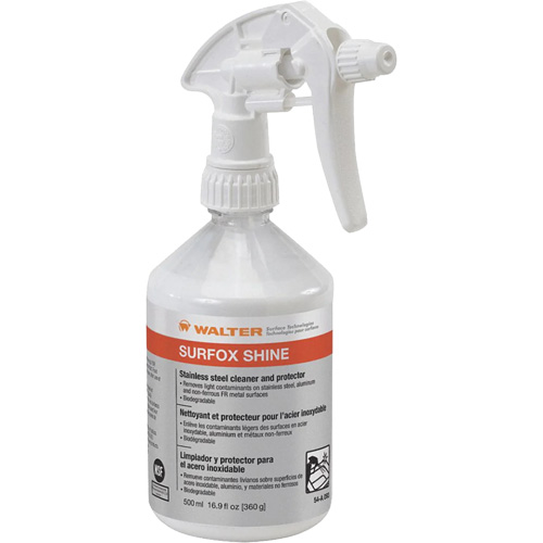 Nettoyant & protecteur pour acier inoxydable Surfox Shine, 500 ml, Bouteille &agrave; g&acirc;chette The Estey Group