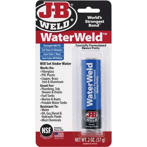 Colle &eacute;poxyde WaterWeld, 2 oz, B&acirc;ton, Blanc cass&eacute; The Estey Group