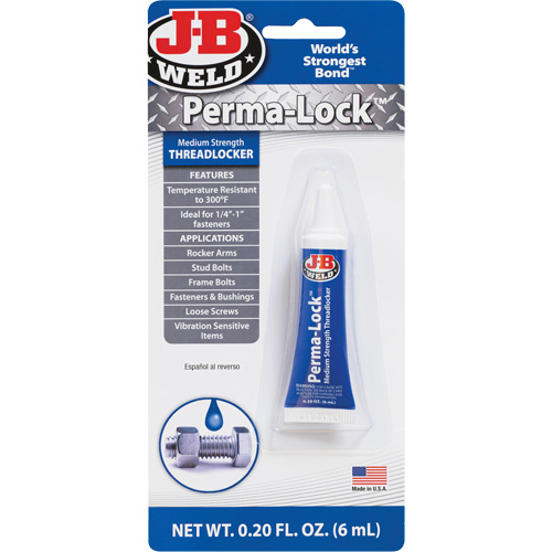 Perma-Lock Threadlocker, Blue, Medium, 6 ml, Tube The Estey Group