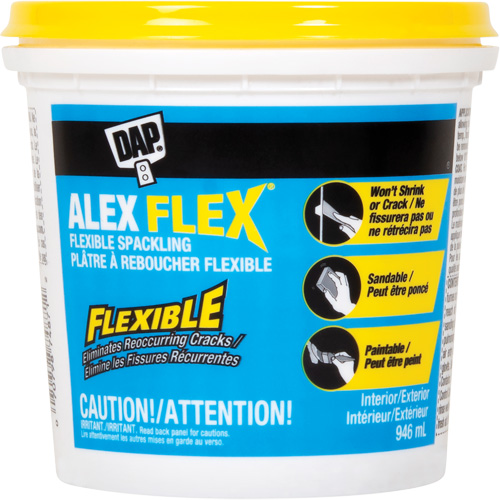 Alex Flex&reg; Flexible Spackling, 946 ml, Plastic Container The Estey Group