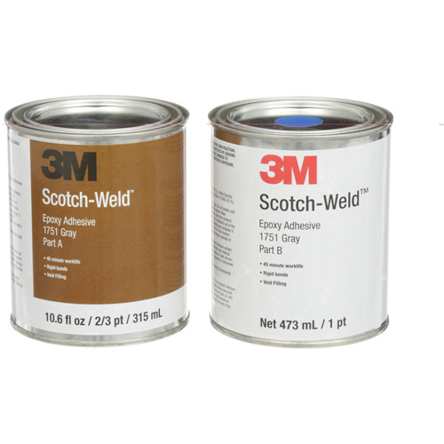 Scotch-Weld Adhesive, 16 fl. Oz., Tube, Two-Part, Grey The Estey Group