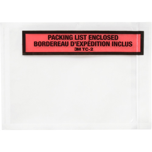 Pochette pour bordereau d'exp&eacute;dition, 5-1/2" lo x 4-1/2" la, Style Insertion par extr&eacute;mit&eacute; The Estey Group