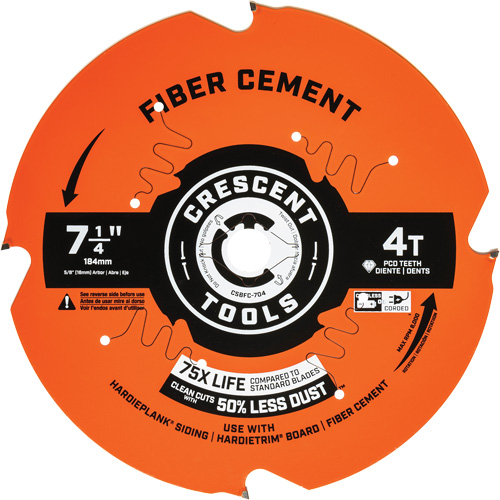 Circular Saw Blade, 7-1/4", 4 Teeth, Cement Use The Estey Group