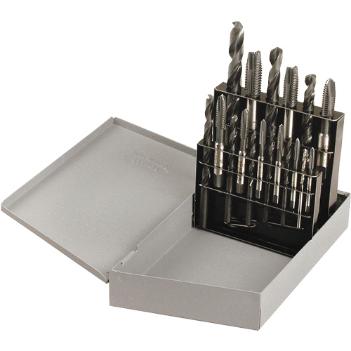 Jeu de tarauds &agrave; main Drill & Plug, 18 morceaux The Estey Group