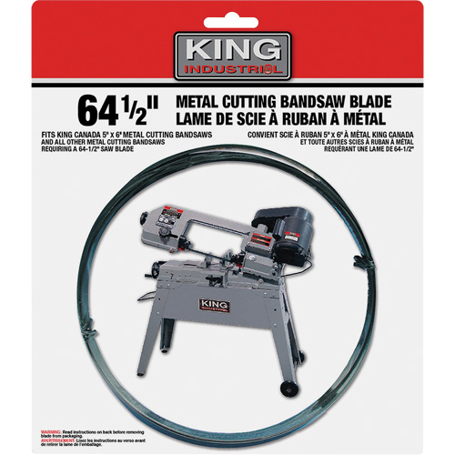 Bandsaw Metal Blade, Carbon Steel, 64-1/2" L x 1/2" W x 0.025" Thick, 24 TPI The Estey Group