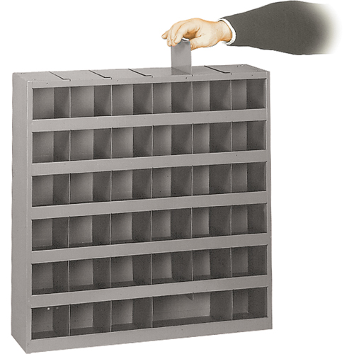 Adjustable Storage Bin Cabinet, Steel, 36 Drawers, 23-3/4" x 4-3/4" x 23-3/4", Grey The Estey Group
