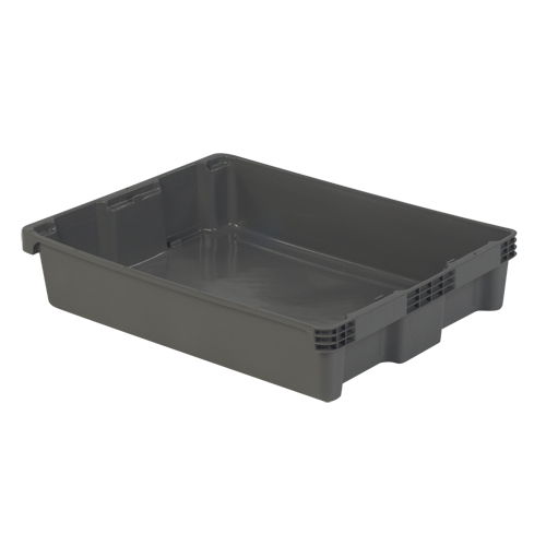 Polylewton Stack-N-Nest&reg; Containers, 6.1" x 29.6" x 22.4", Grey The Estey Group