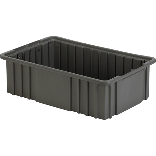 Contenant Divider Box, Poly&eacute;thyl&egrave;ne, 16,5" la x 10,9" p x 5" h, Gris The Estey Group