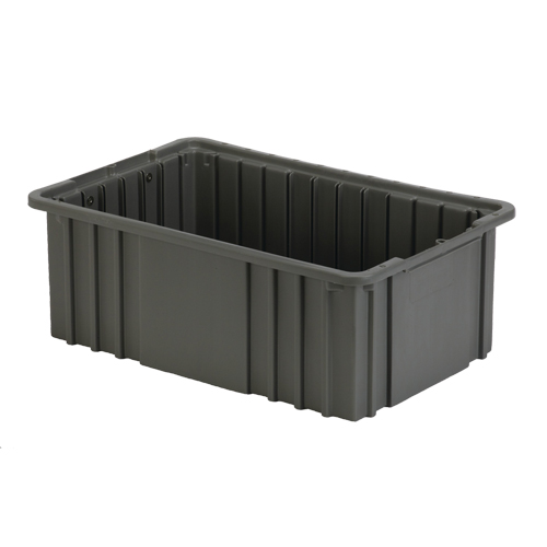 Contenant Divider Box, Poly&eacute;thyl&egrave;ne, 15,5" la x 9,9" p x 6" h, Gris The Estey Group