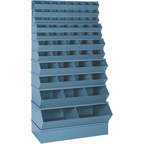 Sectional Bin Units, 100 lbs. Cap., 37" W x 8" D x 4-1/2" H, Blue The Estey Group