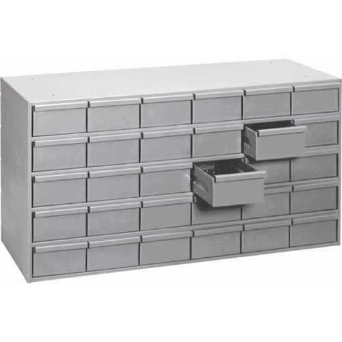 Industrial Drawer Cabinets, 30 Drawers, 33-3/4" W x 17-1/4" D x 21-1/8" H, Grey The Estey Group