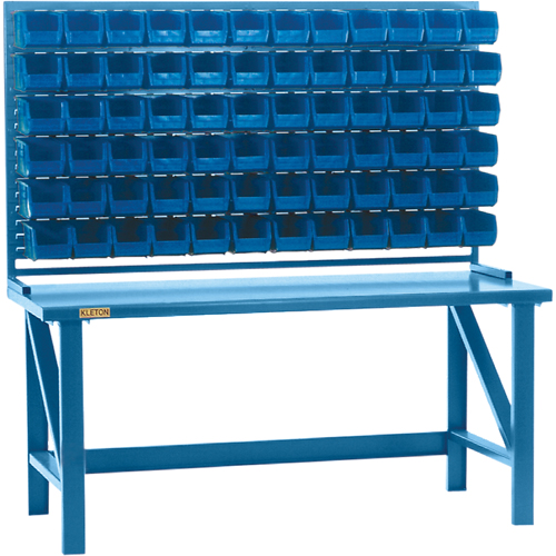 Louvered Rack with Bins, 36 Bins, 72" W x 15" D x 40" H The Estey Group