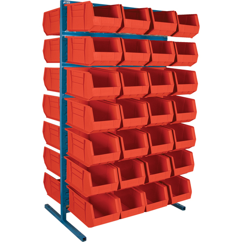 Double-Sided Stationary Bin Rack, 36" W x 24" D x 61" H, 56 Bins The Estey Group