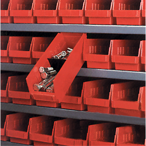 Shelf Bins, 11-1/8" W x 4" H x 23-5/8" D, Blue, 50 lbs. Capacity The Estey Group