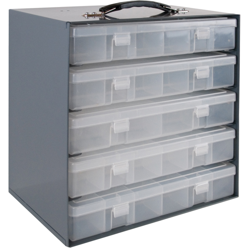 Compartment Box Cabinets, Steel, 5 Slots, 11-1/4" W x 6-3/4" D x 10-3/4" H, Grey The Estey Group