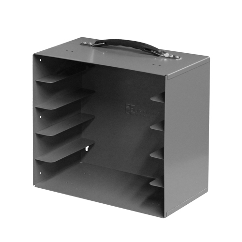 Compartment Box Cabinets, Steel, 5 Slots, 11-1/4" W x 6-3/4" D x 10-3/4" H, Grey The Estey Group