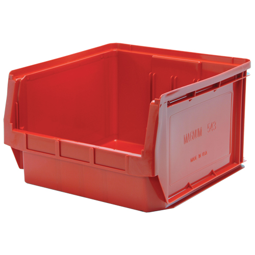 Giant Stacking Containers, 18.375" W x 19.75" D x 11.875" H, Red The Estey Group