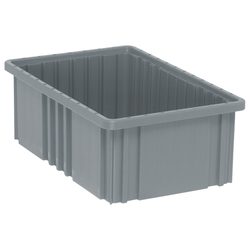 Contenants Divider Box, Plastique, 16,5" la x 10,9" p x 6" h, Gris The Estey Group