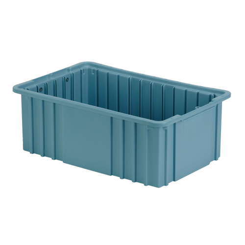 Contenant Divider Box, Poly&eacute;thyl&egrave;ne, 15,5" la x 9,9" p x 6" h, Bleu p&acirc;le The Estey Group