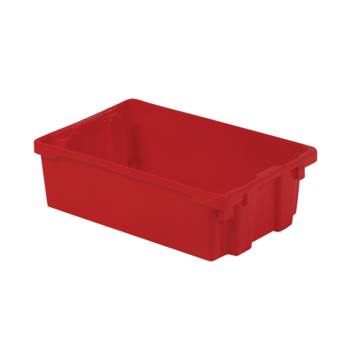 Polylewton Stack-N-Nest&reg; Containers, 6.2" x 20.1" x 13", Red The Estey Group