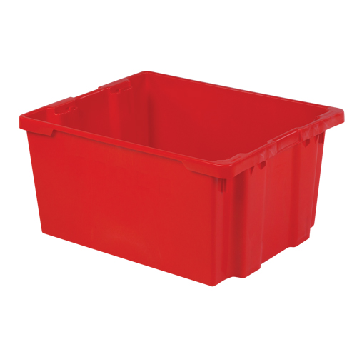Polylewton Stack-N-Nest&reg; Containers, 15.1" x 30.1" x 24", Red The Estey Group