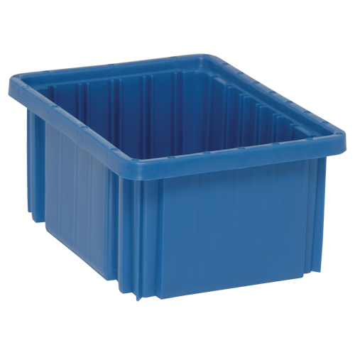 Contenants Divider Box, Plastique, 10,9" la x 8,3" p x 5" h, Bleu The Estey Group