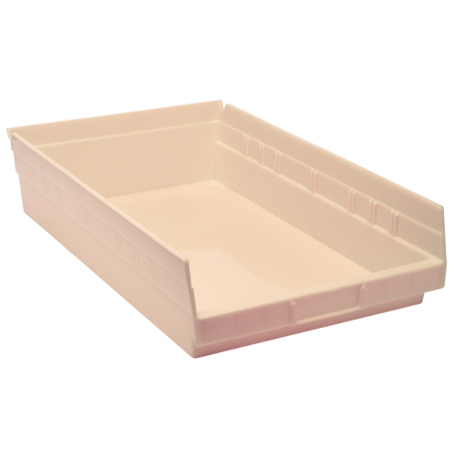 Bac pour &eacute;tag&egrave;re &eacute;conomique, 11-1/8" la, 4" h x 17-7/8" p, Ivoire The Estey Group