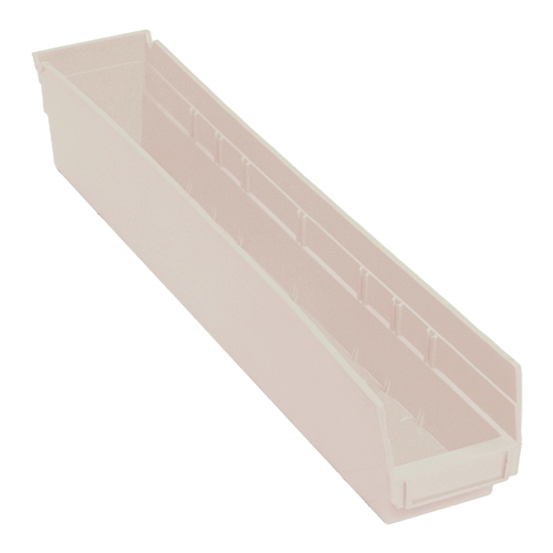 Economy Shelf Bin, 4-1/8" W x 4" H x 23-5/8" D, Ivory The Estey Group