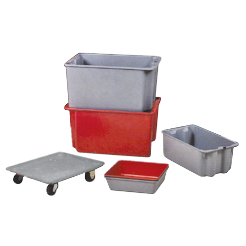 Contenants Stack-N-Nest de Plexton, 19,9" la x 27,5" p x 14" h, Rouge The Estey Group