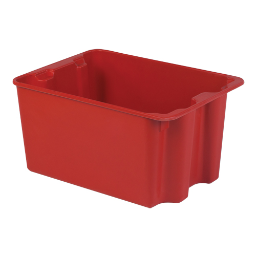 Contenants Stack-N-Nest de Plexton, 19,9" la x 27,5" p x 14" h, Rouge The Estey Group