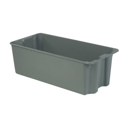 Stack-N-Nest&reg; Plexton Containers, 20.1" W x 42.5" D x 14.1" H, Grey The Estey Group