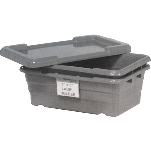 Bacs empilables en crois&eacute;, 16" la x  p x 8,5" h, Gris The Estey Group