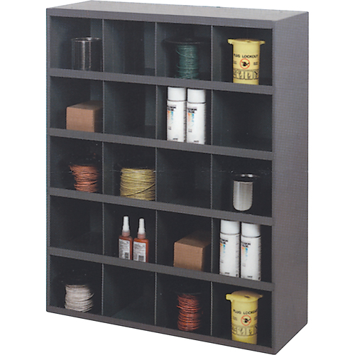 Armoires pour bacs de rangement, Acier, 20 tiroirs, 33-3/4" x 12" x 42", Gris The Estey Group