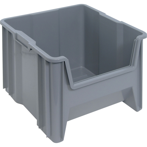 Giant Stacking Containers, 16.5" W x 17.5" D x 12.5" H, Grey The Estey Group