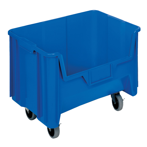 Bac g&eacute;ant mobile empilable, 12-7/16" ha x 19-7/8" la x 15-1/4" p, Capacit&eacute; de 250 lb, Bleu The Estey Group