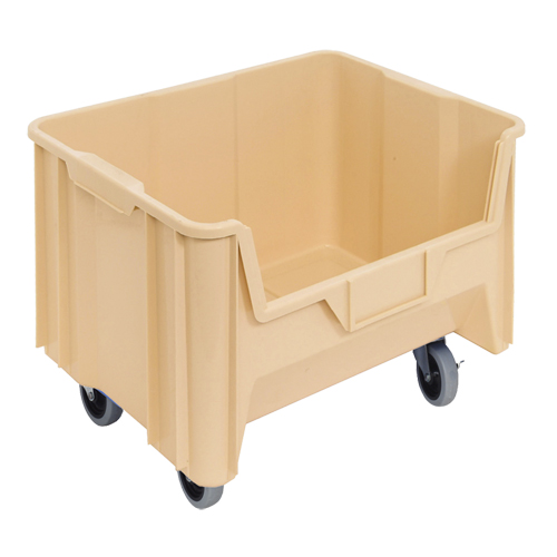 Bac g&eacute;ant mobile empilable, 12-7/16" ha x 19-7/8" la x 15-1/4" p, Capacit&eacute; de 250 lb, Ivoire The Estey Group