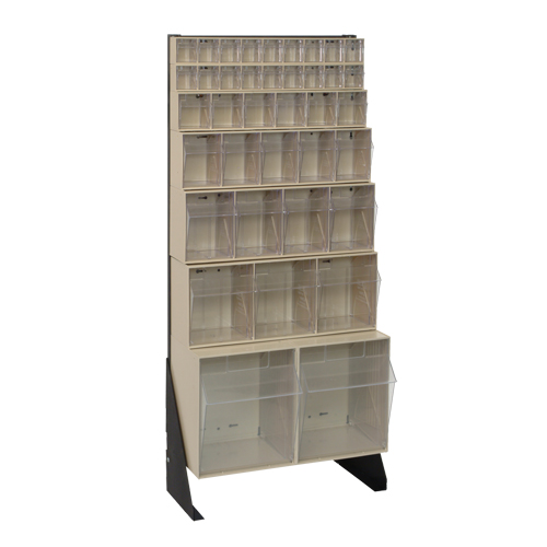 Tip-Out Bins Stand, 23-5/8" W x 8" D x 52" H, 38 Drawers The Estey Group