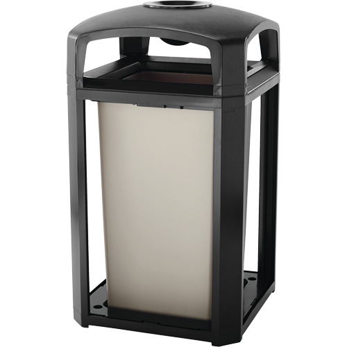 Cendrier et corbeille pour d&eacute;chets de s&eacute;rie classique de s&eacute;rie Landmark, Plastique, Capacit&eacute; 50 gal. US, Hauteur 46-1/2" The Estey Group