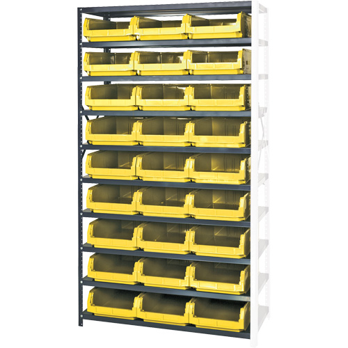 Shelving Unit with Stacking Bins, Steel, Magnum Bin, 650 lbs. Capacity, 42" W x 76" H The Estey Group