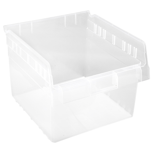 Store-Max Shelf Bins, 11-1/8" W x 8" H x 11-5/8" D, Clear, 44 lbs. Capacity The Estey Group