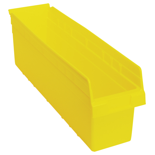 Store-Max Shelf Bins, 6-5/8" W x 8" H x 23-5/8" D, Yellow, 68 lbs. Capacity The Estey Group