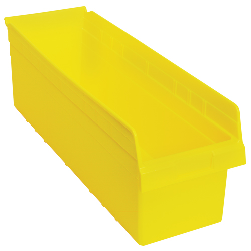 Store-Max Shelf Bins, 8-3/8" W x 8" H x 23-5/8" D, Yellow, 68 lbs. Capacity The Estey Group