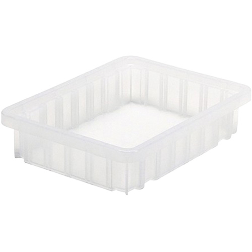 Divider Box&reg; Container, Plastic, 10.875" W x 8.25" D x 2.5" H, Clear The Estey Group