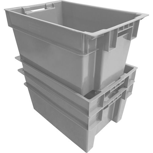 Stack & Nest Container, 16" W x 12" H x 24" D, Grey The Estey Group